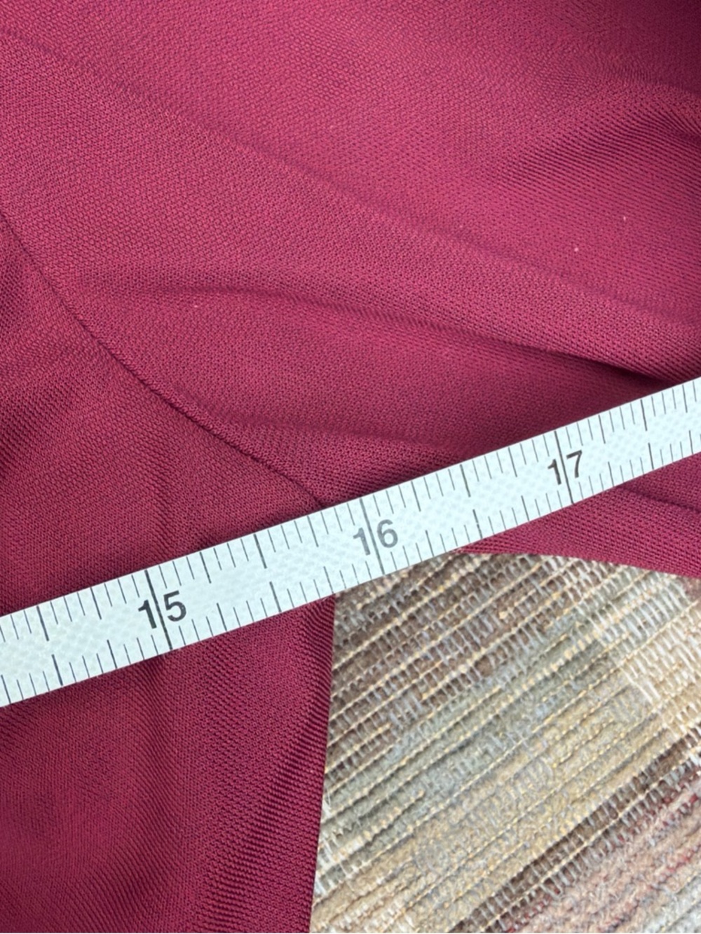 Ruched Long-Sleeve Maxi Dress in Burgundy - Picture 5 of 6